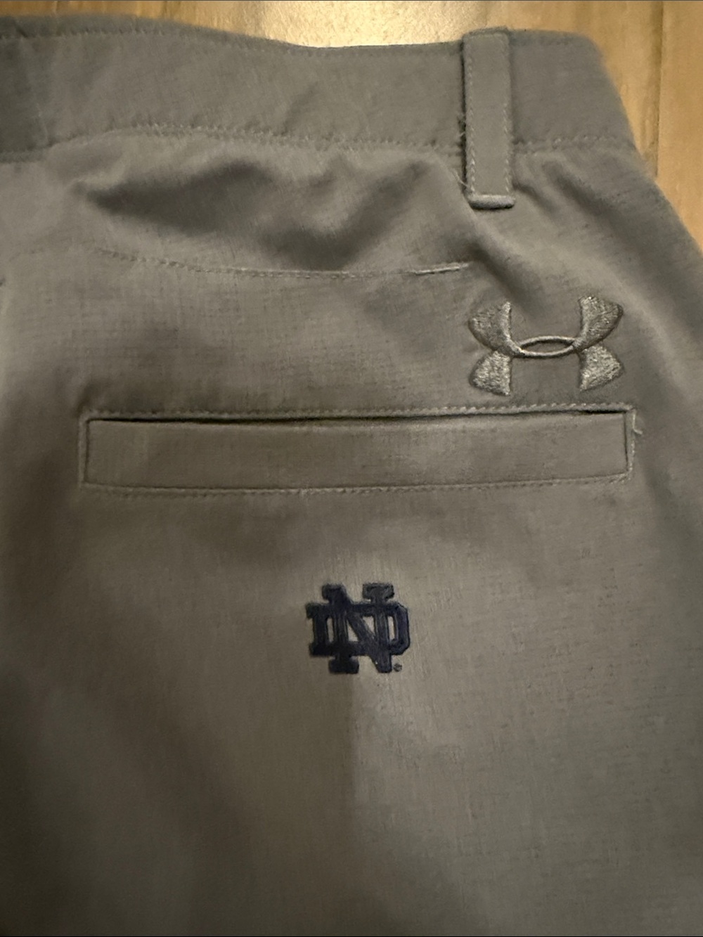 Under Armour Men's Gray Norte Dame Performance Chinos Size 32